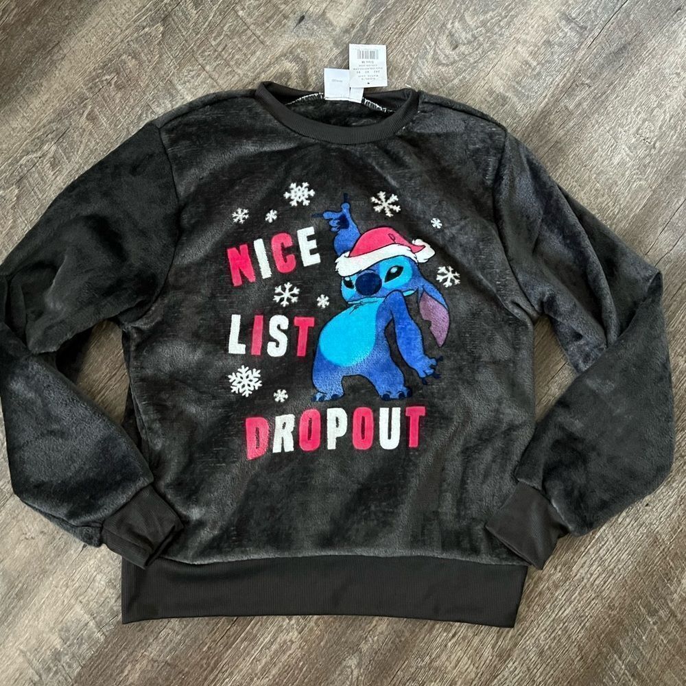 Disney's Stich Fuzzy Sweatshirt- Size Medium